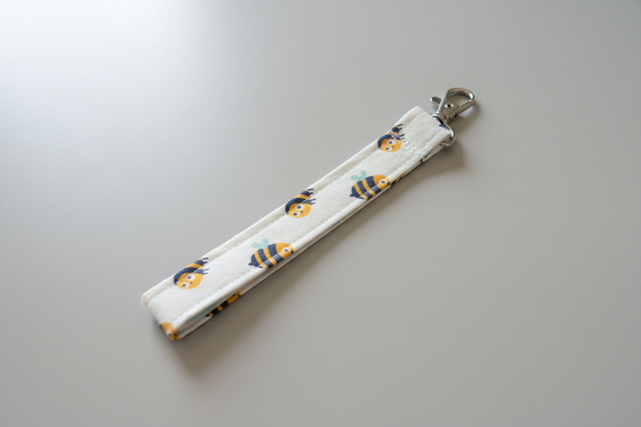 Fabric Bee Keyfobs