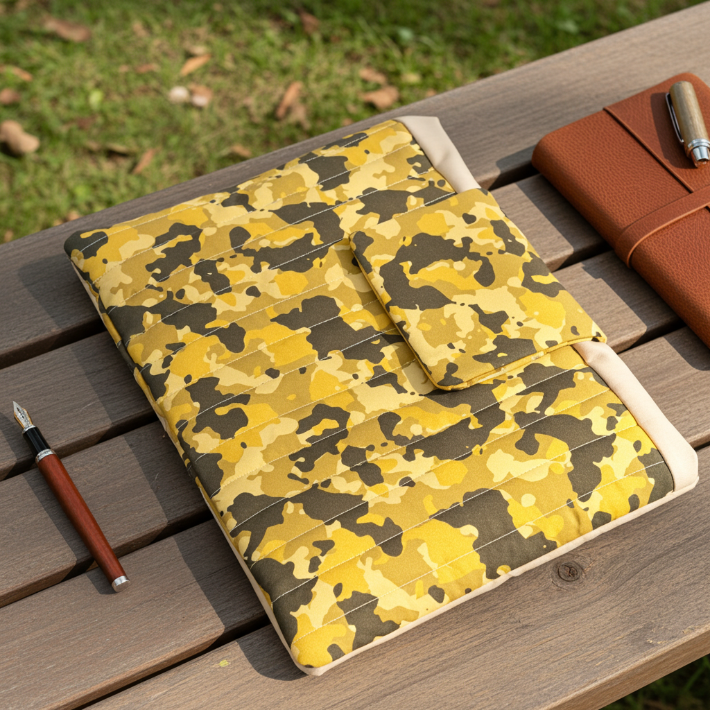 Quilted Camouflage Book/Device Sleeve